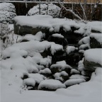 Water Feature with Snow Close